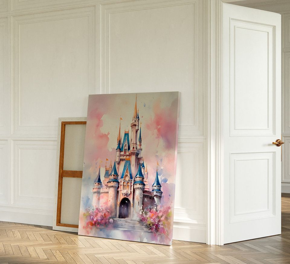 Disney Castle wall art | Magic Kingdom print | Watercolour Disney art