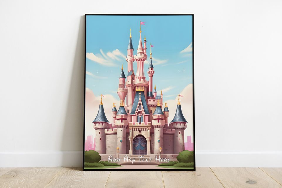 Disney Castle wall art in different sizes and canvas | Customisable Magic Kingdom wall art