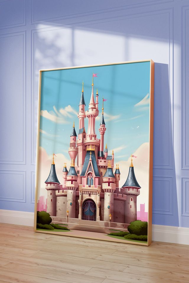 Disney Castle wall art in different sizes and canvas | Customisable Magic Kingdom wall art