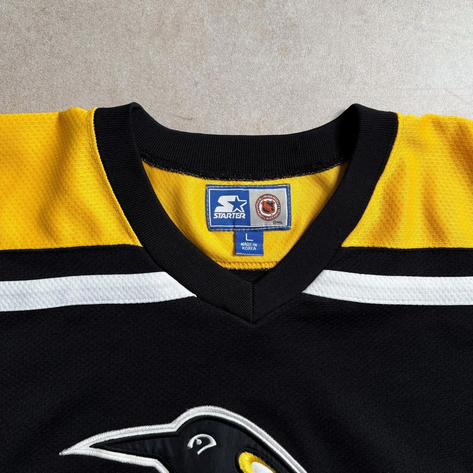 2000s Starter NHL Pittsburgh Penguins Black Jersey - L