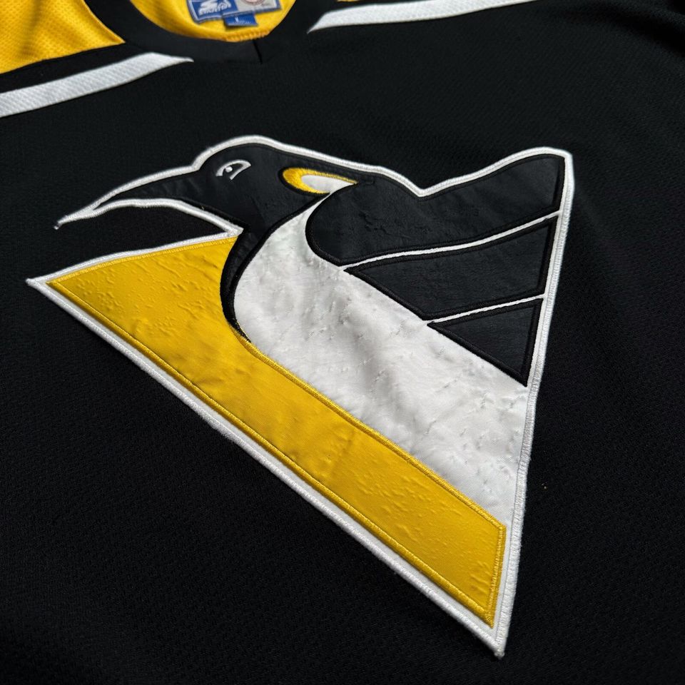 2000s Starter NHL Pittsburgh Penguins Black Jersey - L