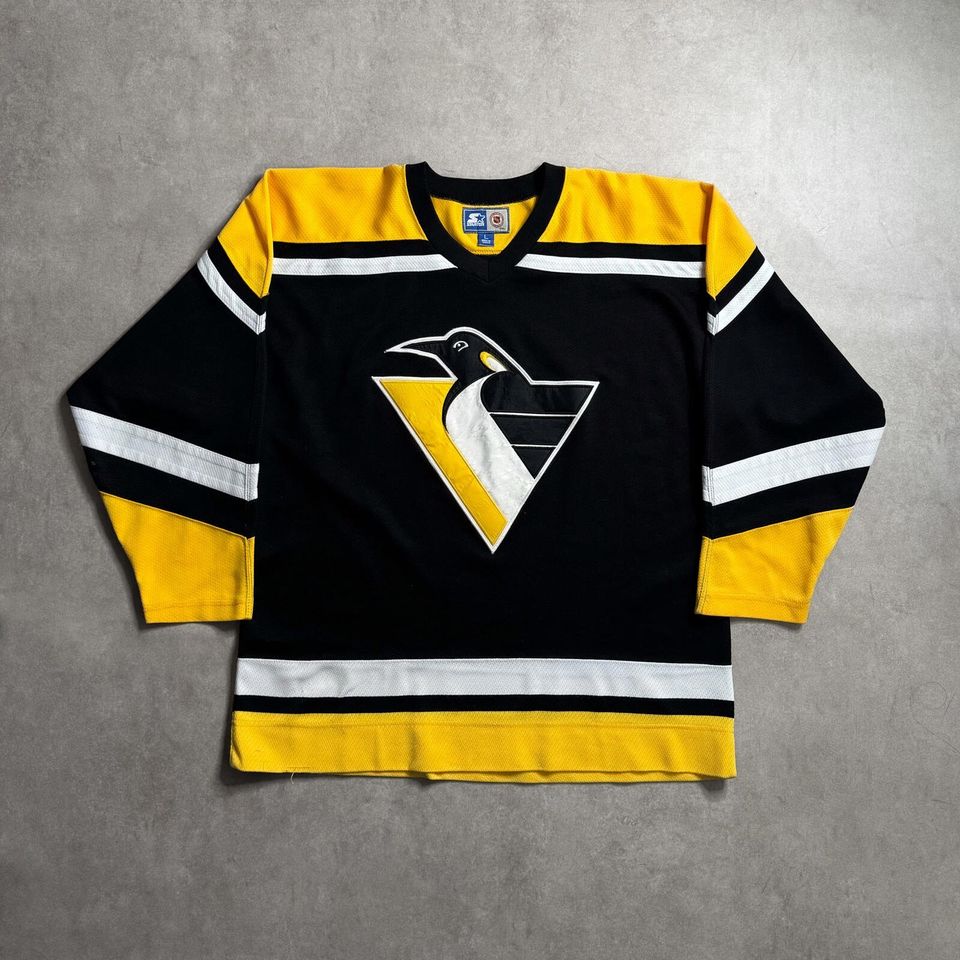 2000s Starter NHL Pittsburgh Penguins Black Jersey - L