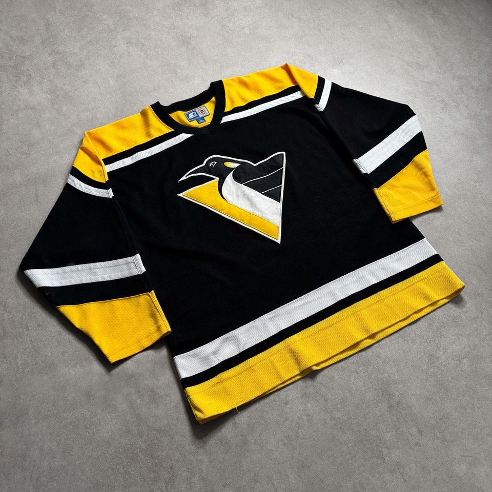 2000s Starter NHL Pittsburgh Penguins Black Jersey - L