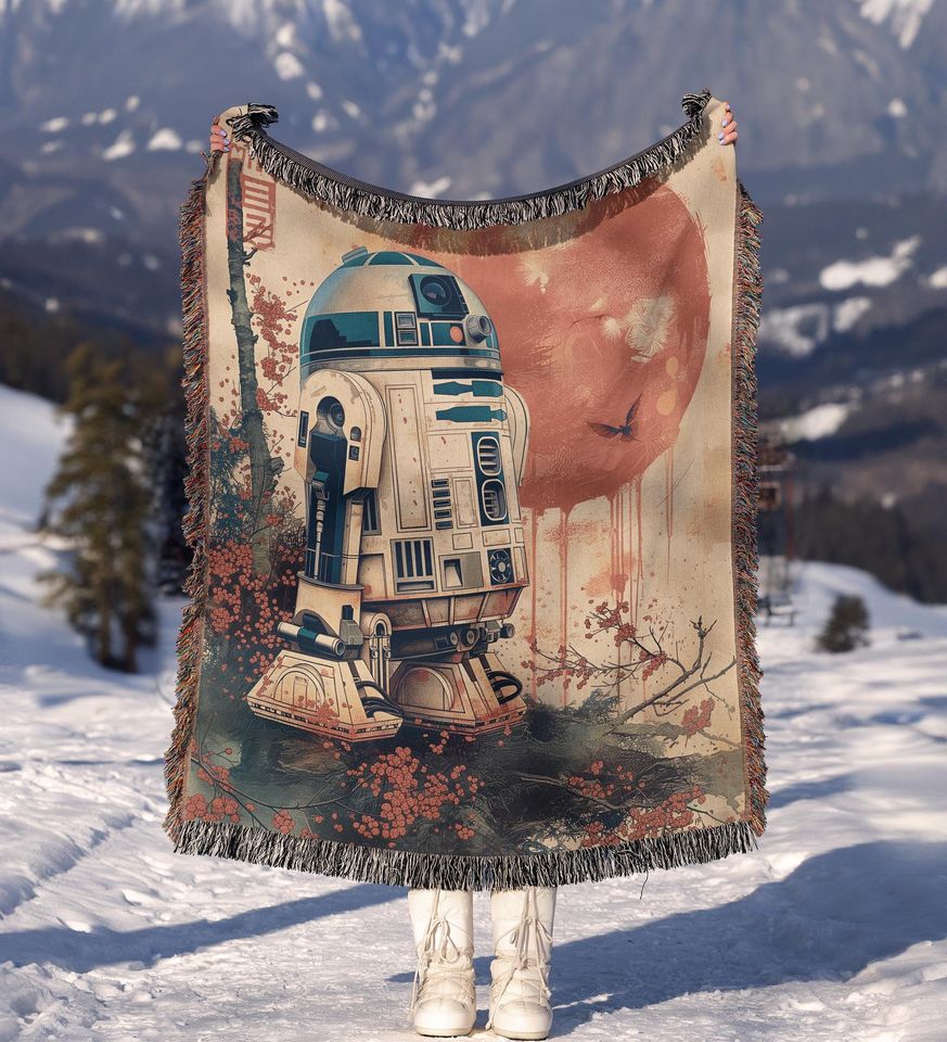 Star Wars Hand Woven Blanket | R2D2 Tapestry| Droid Poison