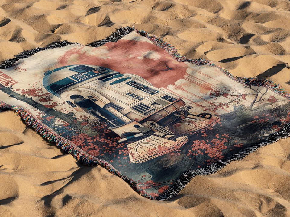 Star Wars Hand Woven Blanket | R2D2 Tapestry| Droid Poison