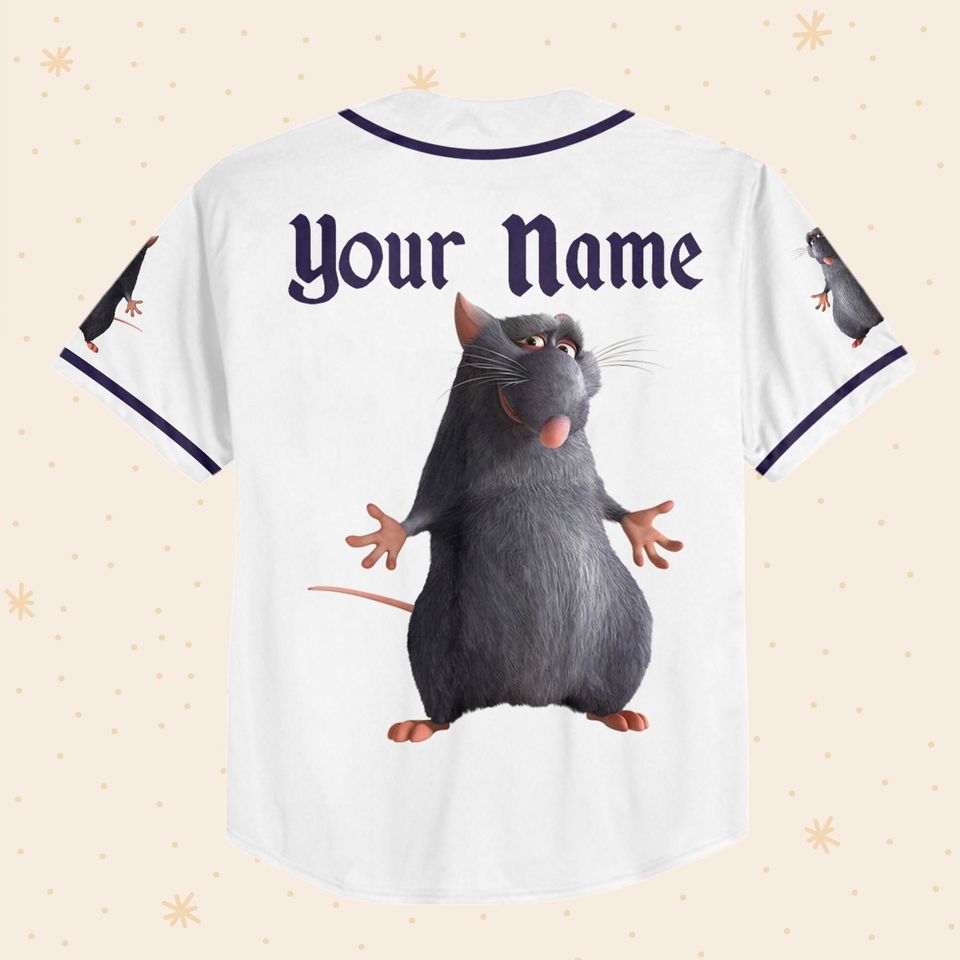 Personalized Disney Ratatouille Django Baseball Jersey