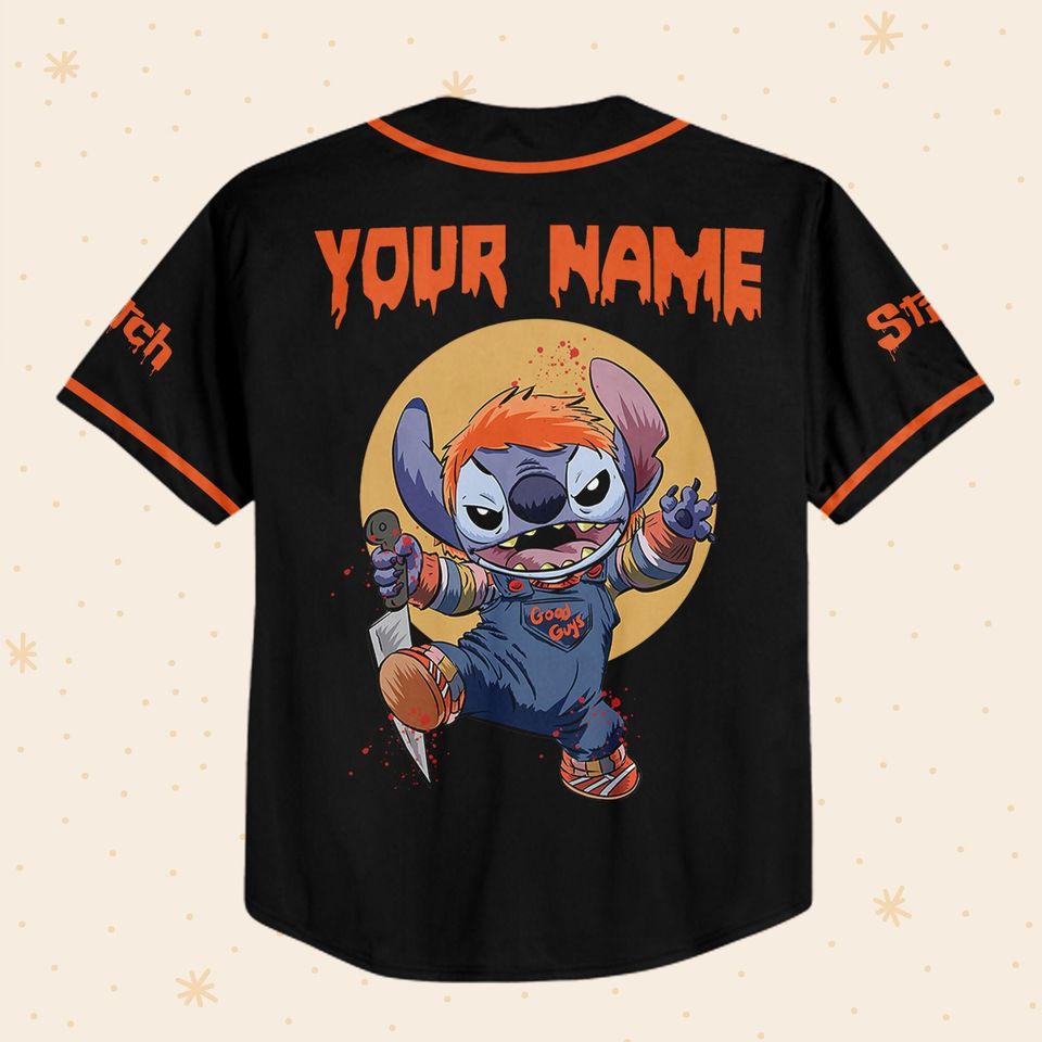 Personalized Disney Horror Stitch Scary Chucky, Custom Disney Jersey