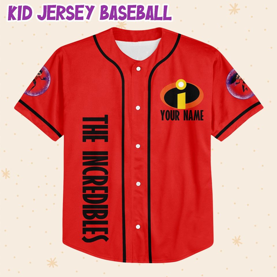 Personalized Disney The Incredibles Violet Parr Baseball Jersey