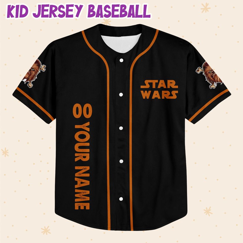 Personalize  Starwar Chewbacca Baseball Jersey For Fans Disney