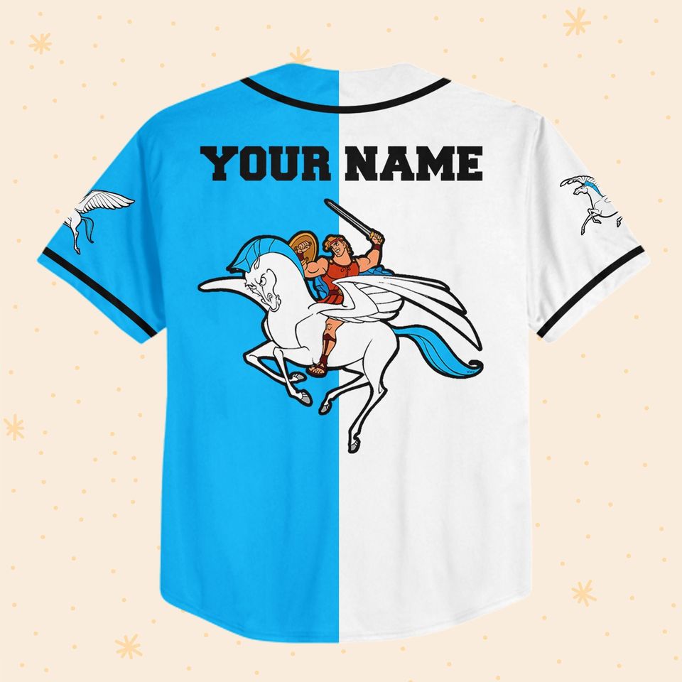 Personalize Hercules and Pegasus Baseball Jersey For Fans Disney