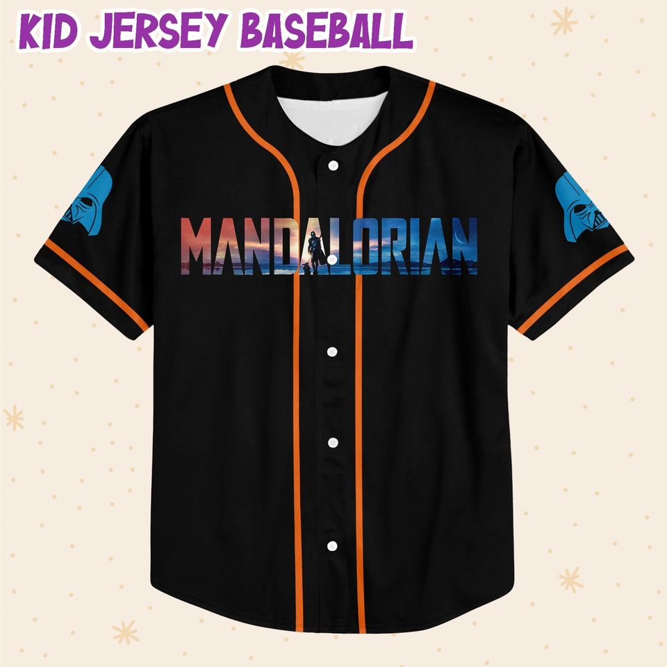 Personalize Starwar Mandalorian Horizontal Baseball Jersey For Fans Disney