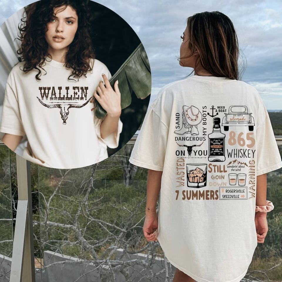 Wallen Western Tshirt, Retro Wallen Western