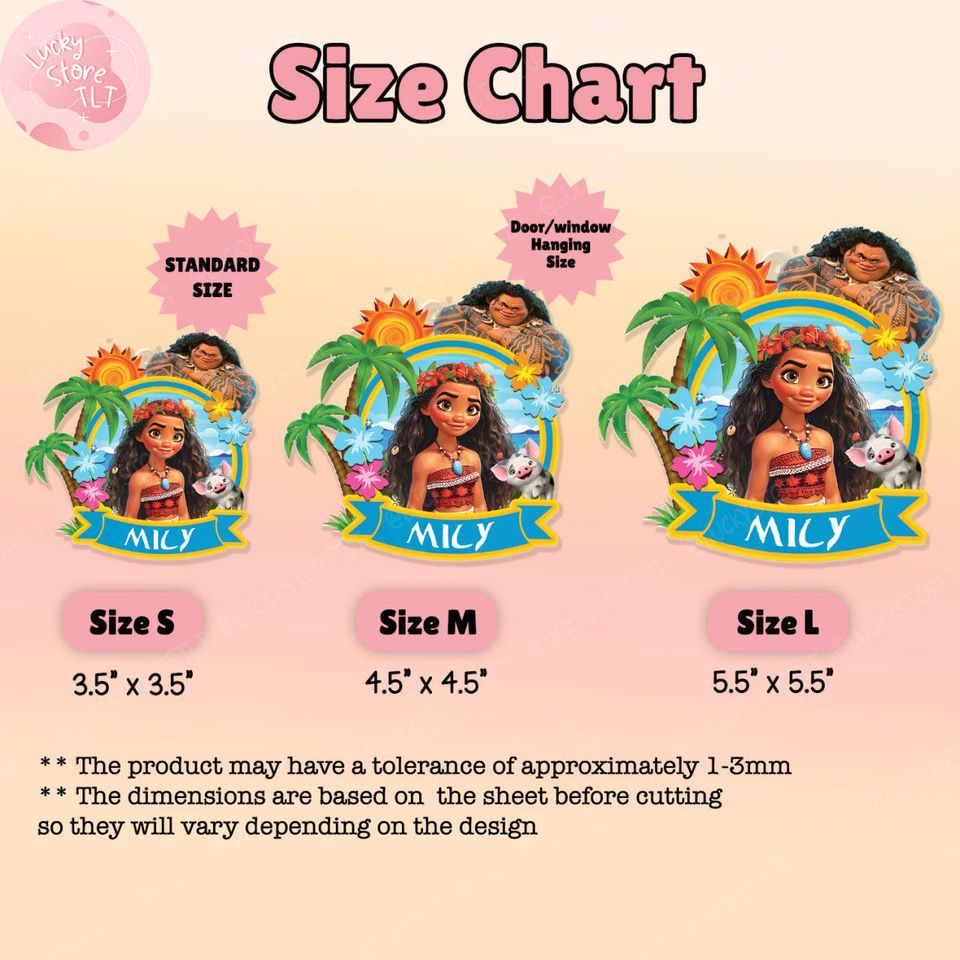 Personalized Disney Princess Moana Christmas Ornament, Custom Name