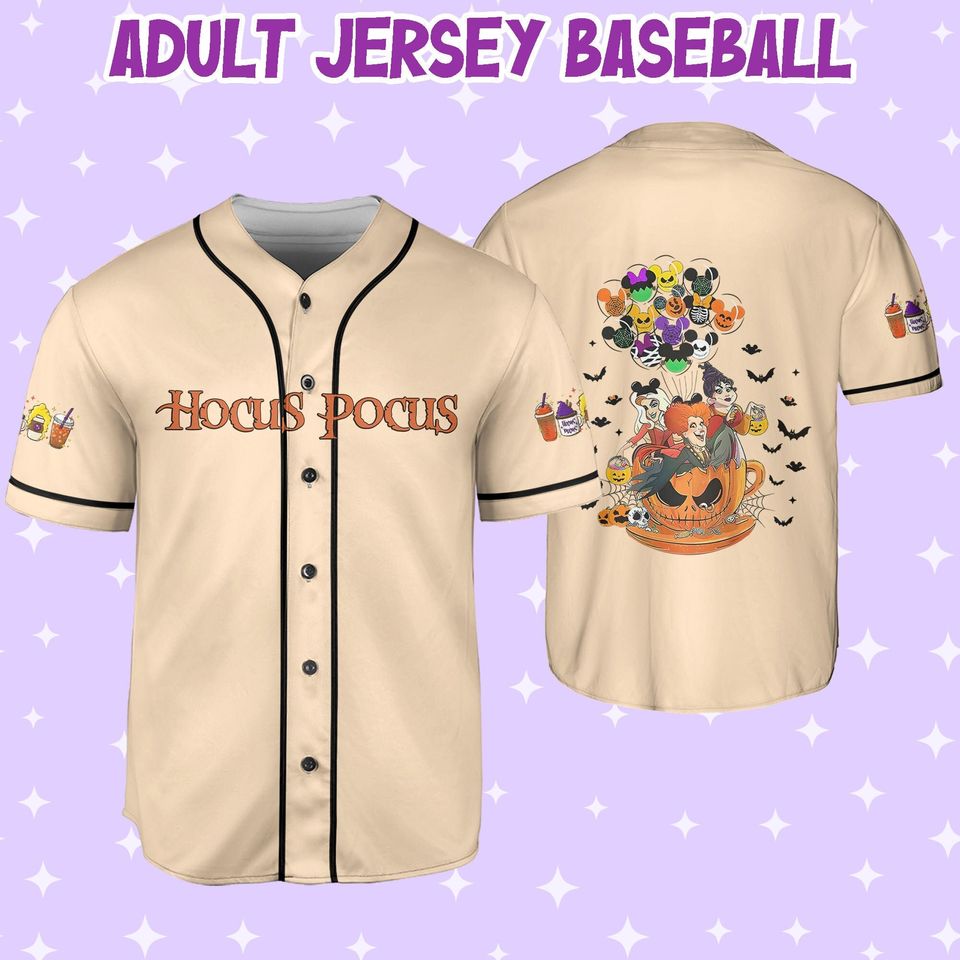 Personalized Halloween Disney Hocus Pocus Teacup Balloon Jersey