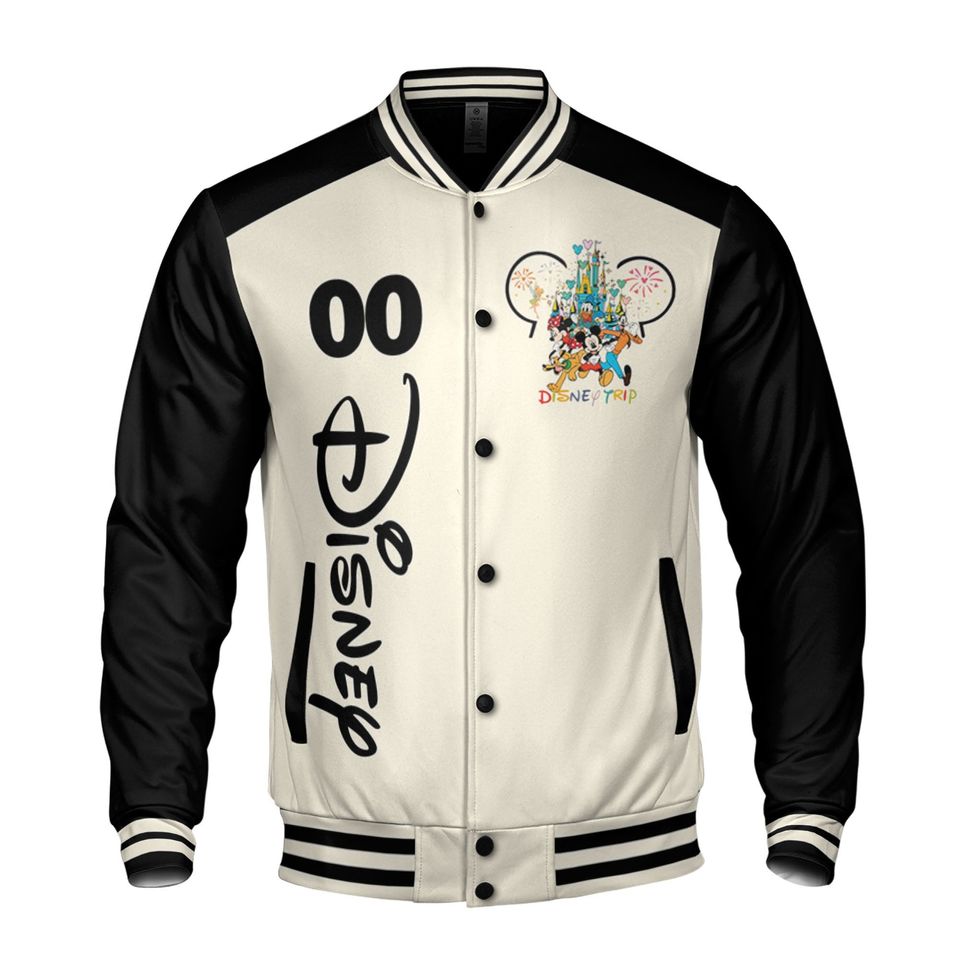 Personalized Disney Trip Vacation Mickey And Friends Disney Baseball Jacket