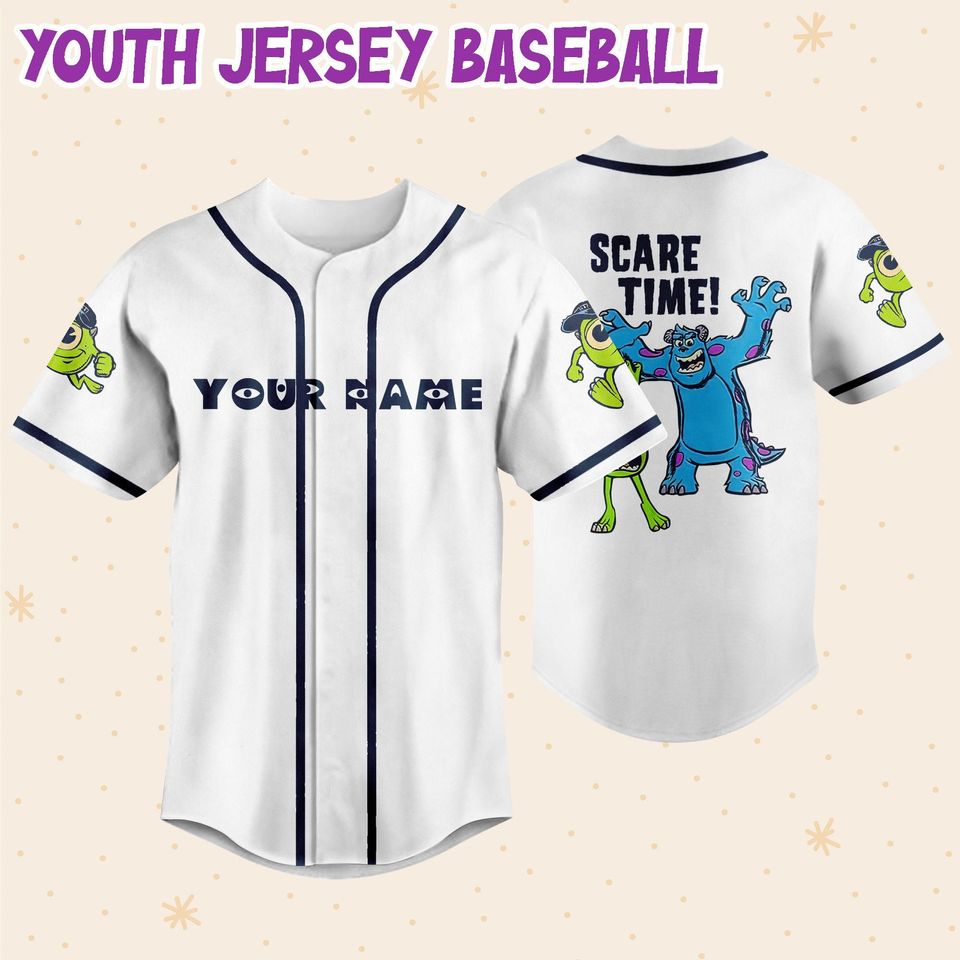 Personalize Monsters University Disney Baseball Jersey