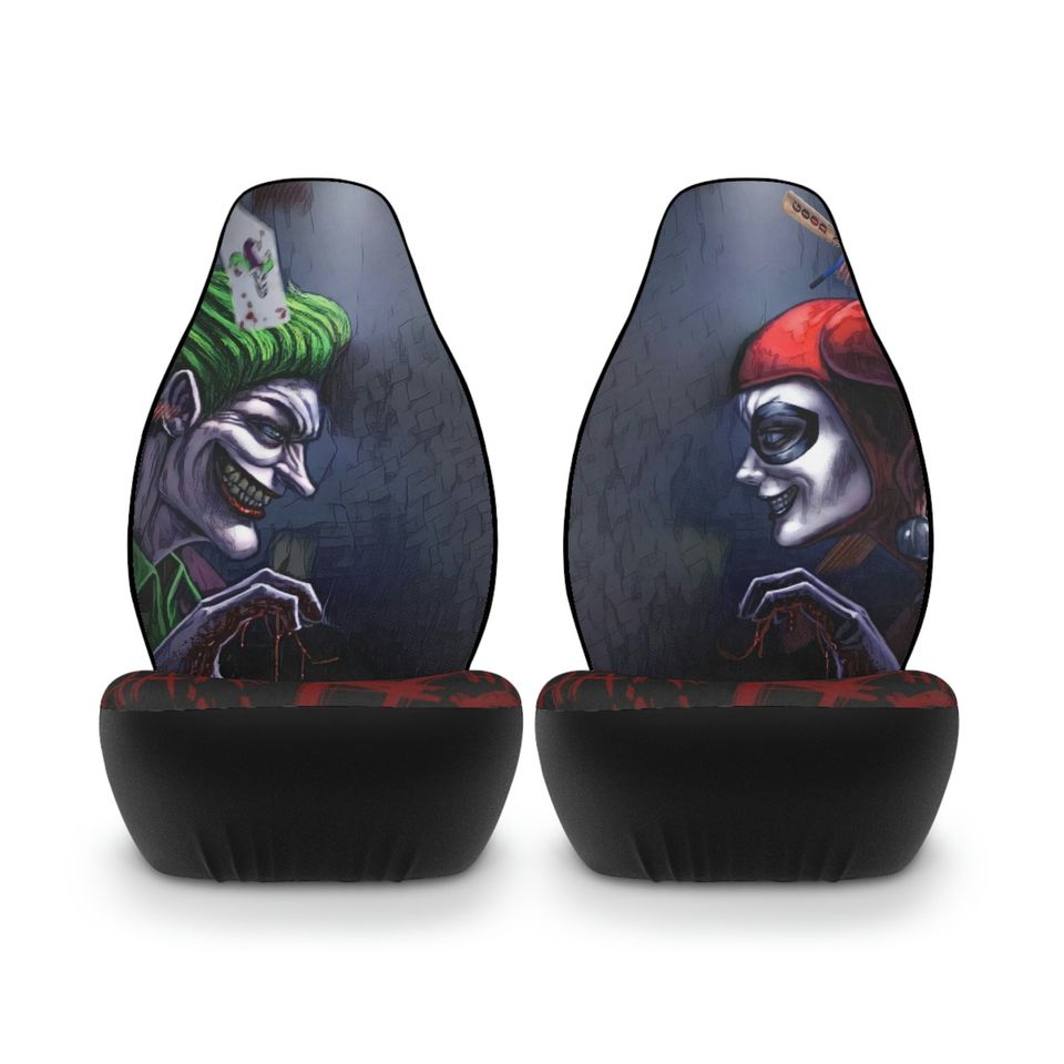 Harley Quinn and Joker Themed Car Seat Covers