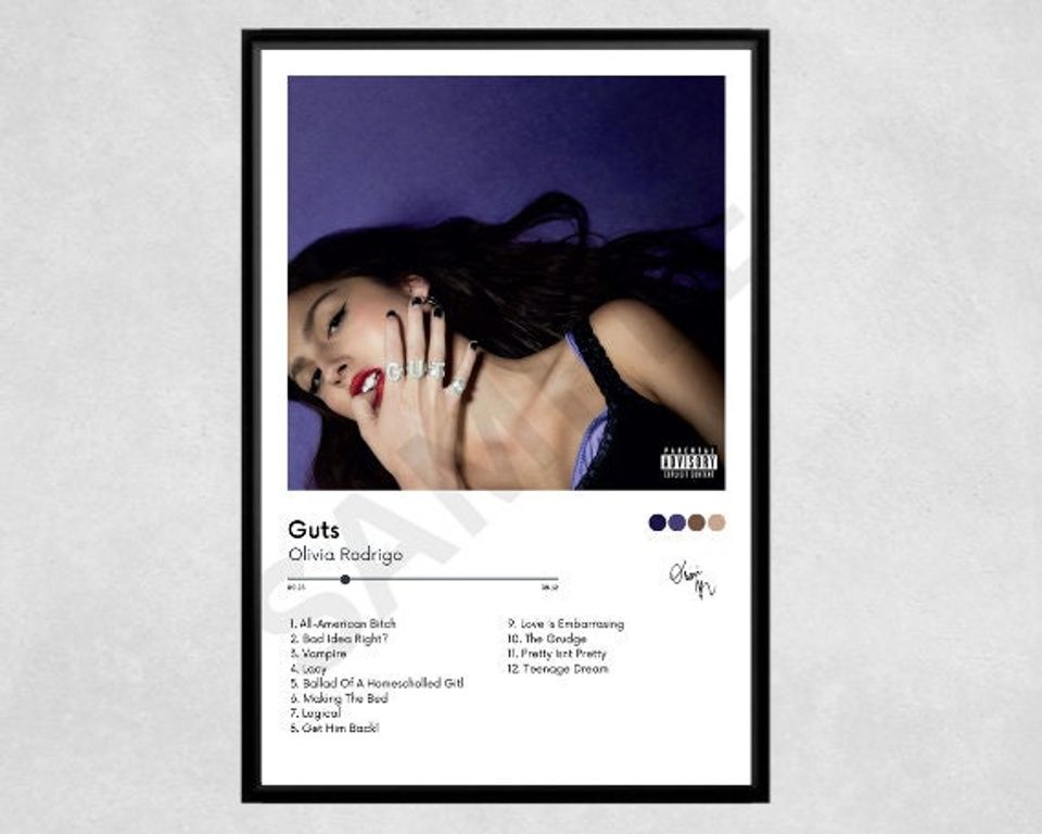 Olivia Rodrigo Album Poster | Guts