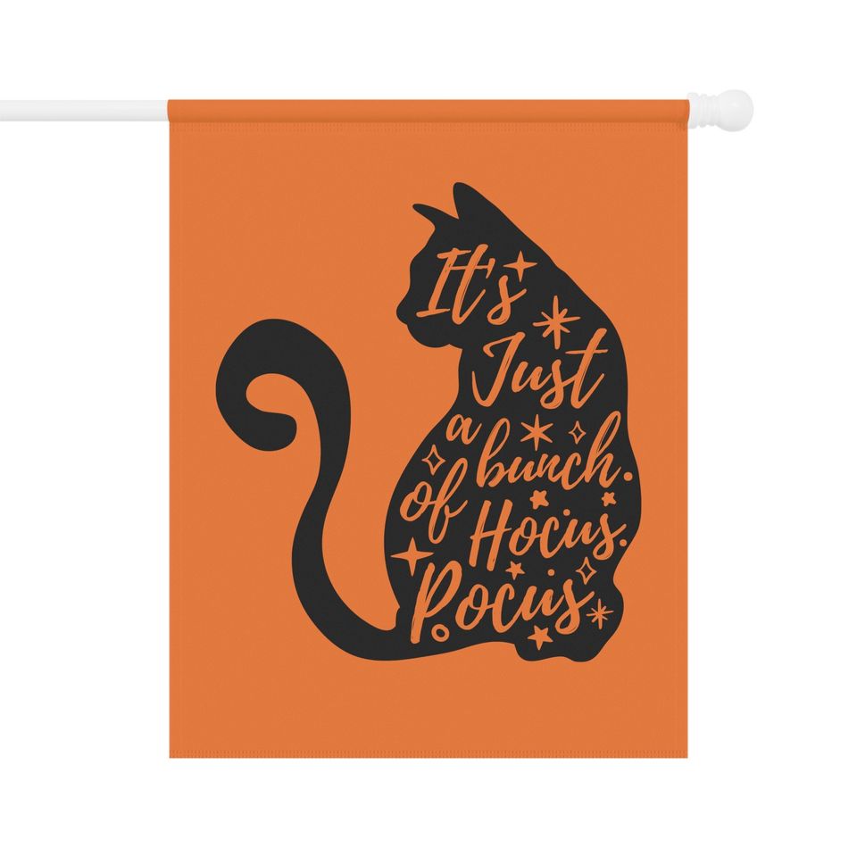 Black Cat Halloween Garden Flag, Garden House Flag, Halloween Fall Home Decor