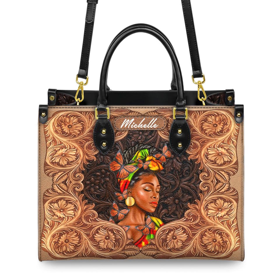 Custom Name African Leather Bags