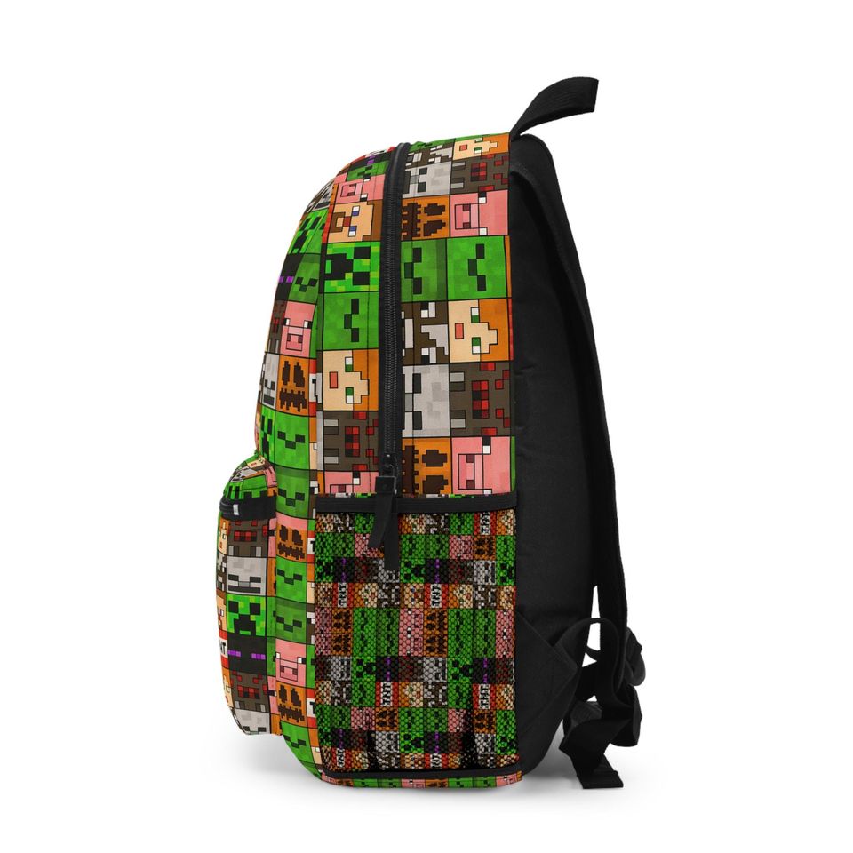 Minecraft-Inspired Backpack for Gamers and Kids School Bag