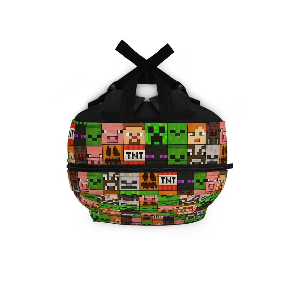 Minecraft-Inspired Backpack for Gamers and Kids School Bag