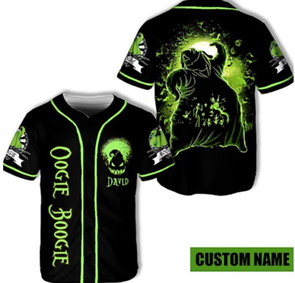 Personalized Oogie Boogie Nightmare Before Xmas Baseball Jersey Shirt, Disney Baseball Shirt