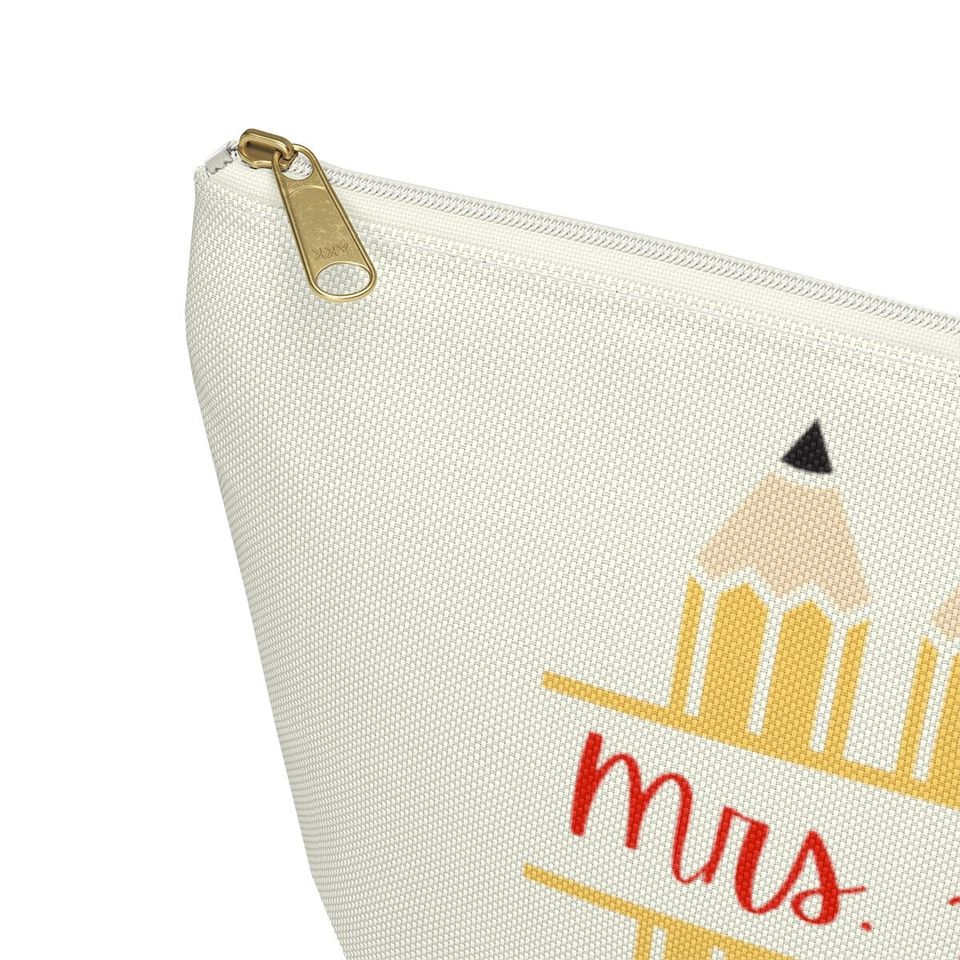 Custom Makeup Bag for Teacher, Personalized Teacher Cosmetic Bag, Teacher Gifts, Zipper Pencil Pouch, Teacher Gift, Pencil Case for Teachers