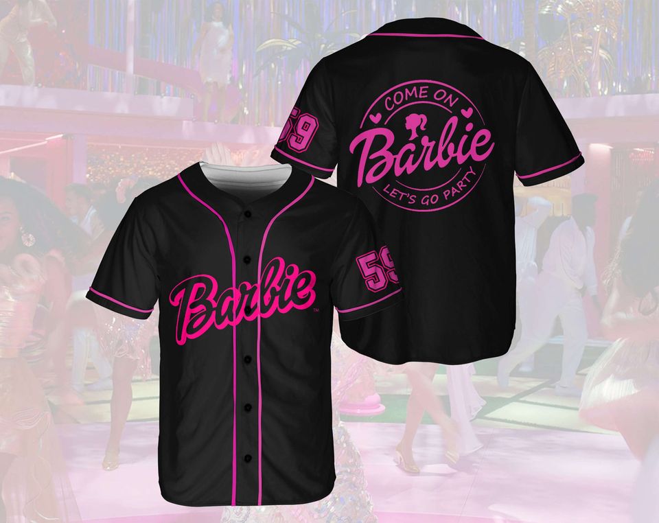 Barbie Jersey Shirt, Custom Baseball Jersey Shirt