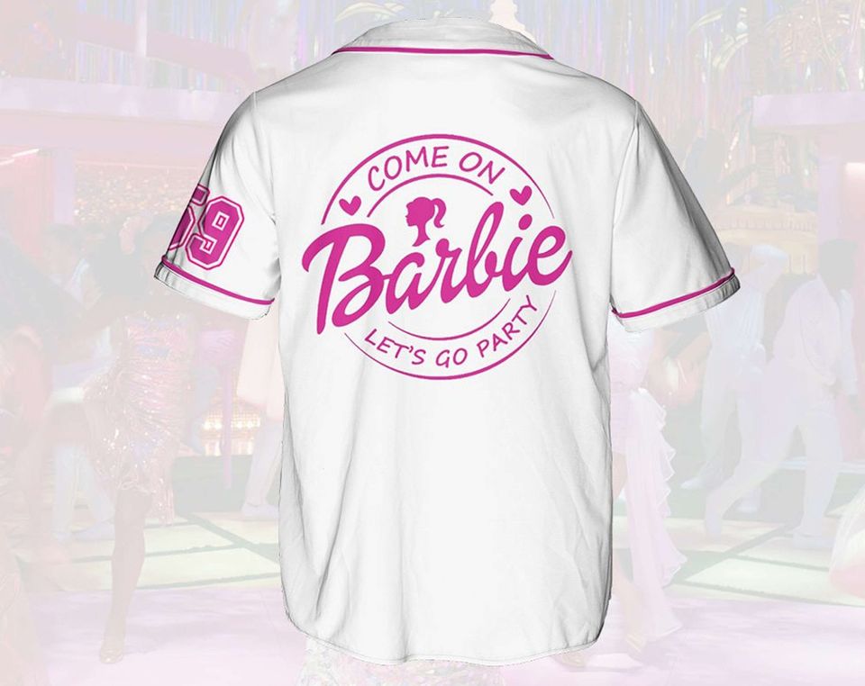 Barbie Jersey Shirt, Custom Baseball Jersey Shirt