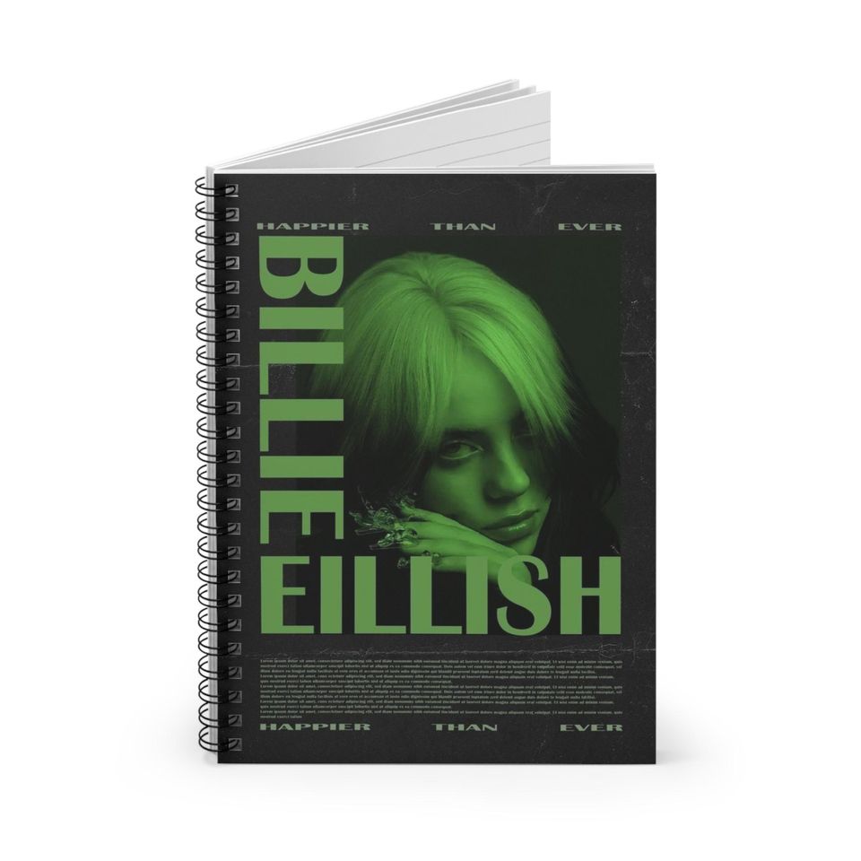 Billie Eilish Spiral Notebook - Ruled Line
