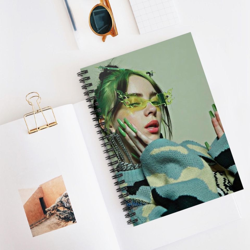 Billie Eilish Spiral Notebook - Ruled Line