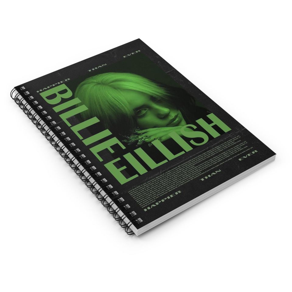 Billie Eilish Spiral Notebook - Ruled Line