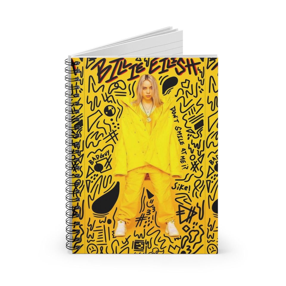Billie Eilish Spiral Notebook - Ruled Line