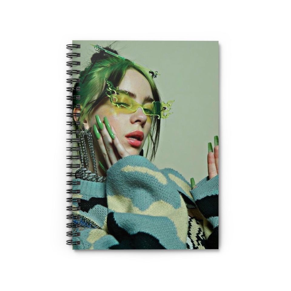 Billie Eilish Spiral Notebook - Ruled Line