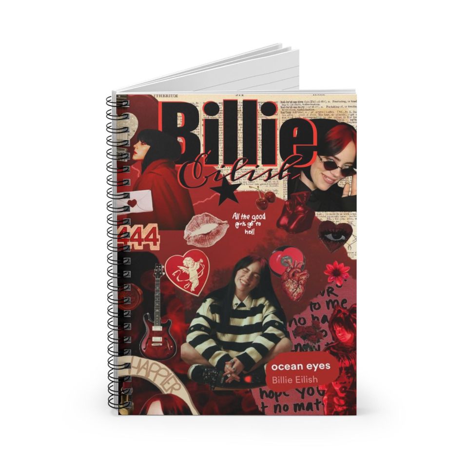 Billie Eilish Spiral Notebook - Ruled Line