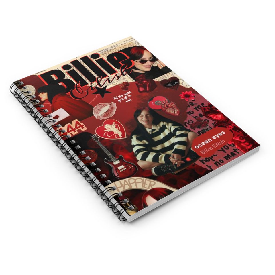 Billie Eilish Spiral Notebook - Ruled Line