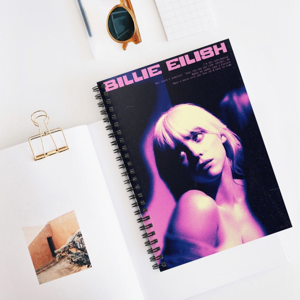 Billie Eilish Spiral Notebook - Ruled Line
