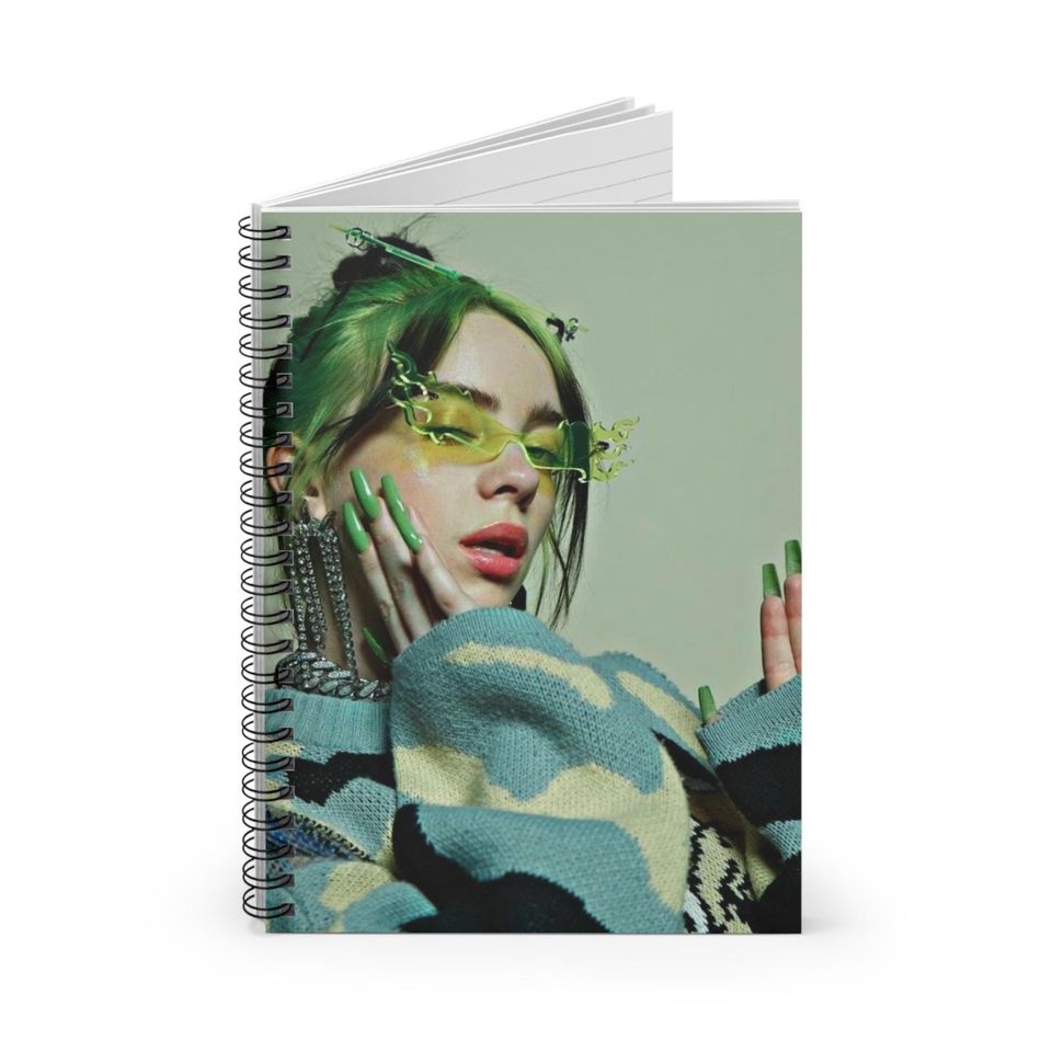 Billie Eilish Spiral Notebook - Ruled Line