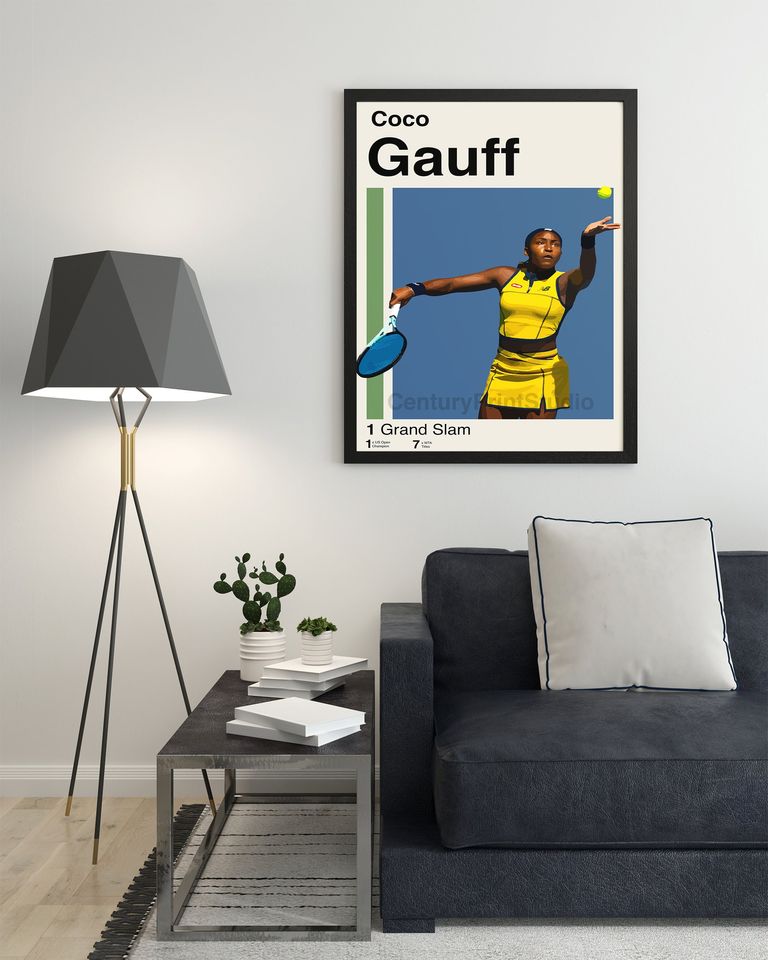 Coco Gauff Poster, Tennis Minimalist Poster