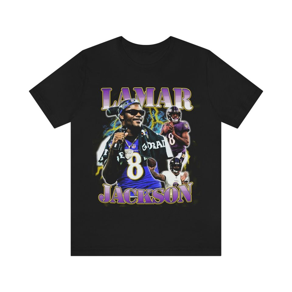Lamar Jackson 90s Style Vintage Bootleg Tee Graphic T-Shirt