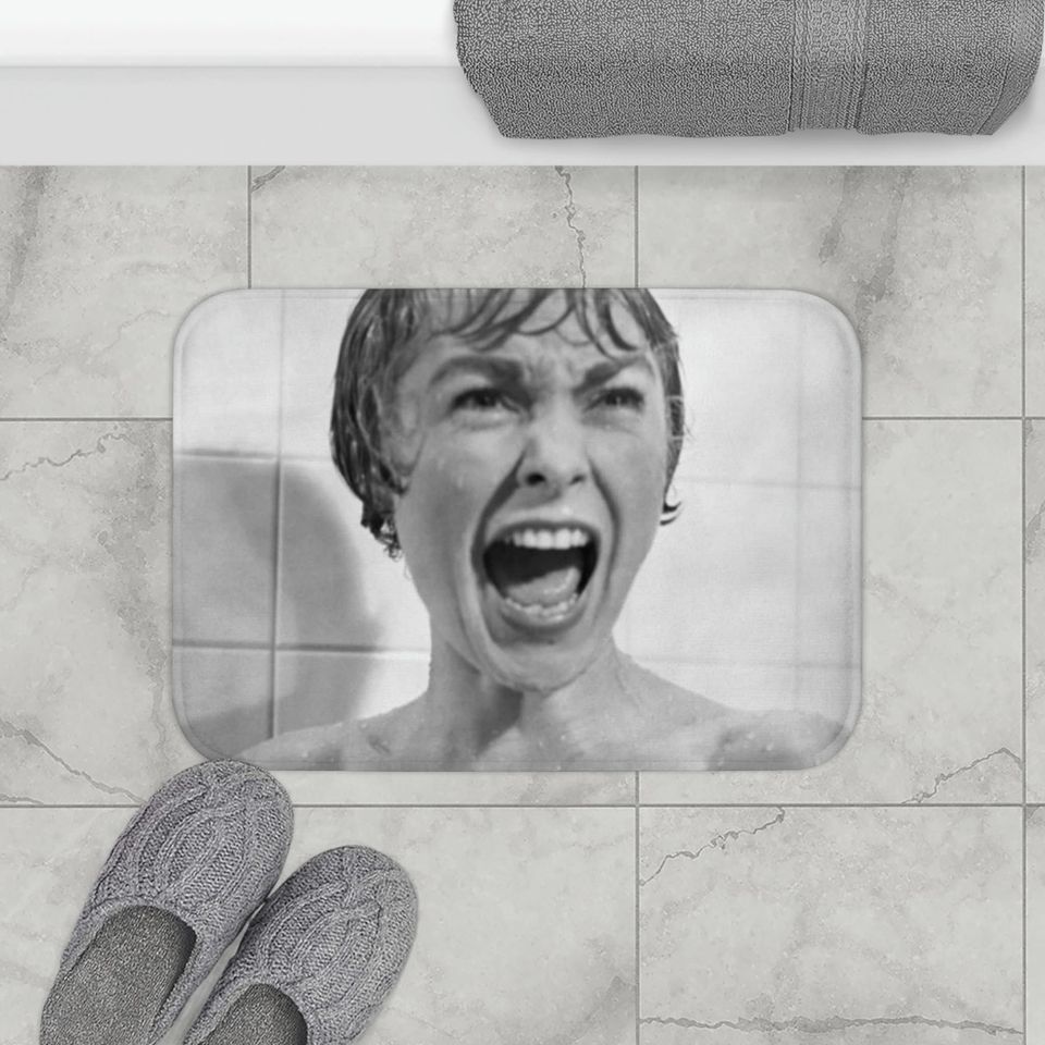 Psycho Bath Mat Horror Movie Decor