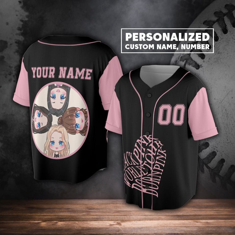 Personalized Name Custom Blackpink Kpop Baseball Jersey