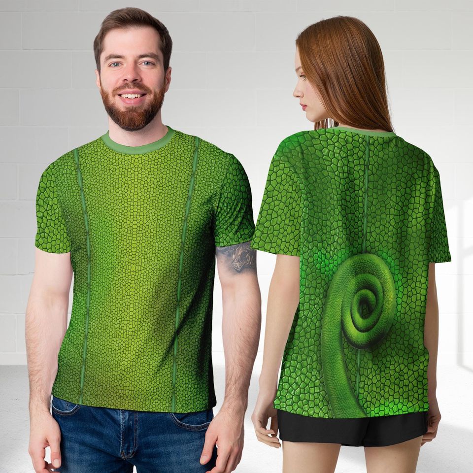 Tangled Pascal Costume T-Shirt, Green Pascal Cosplay Costume Tee