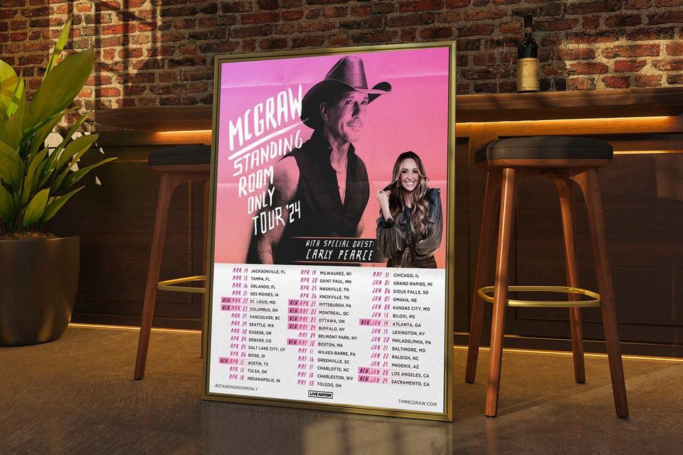 Tim McGraw 2024 Tour Standing Room Only Poster