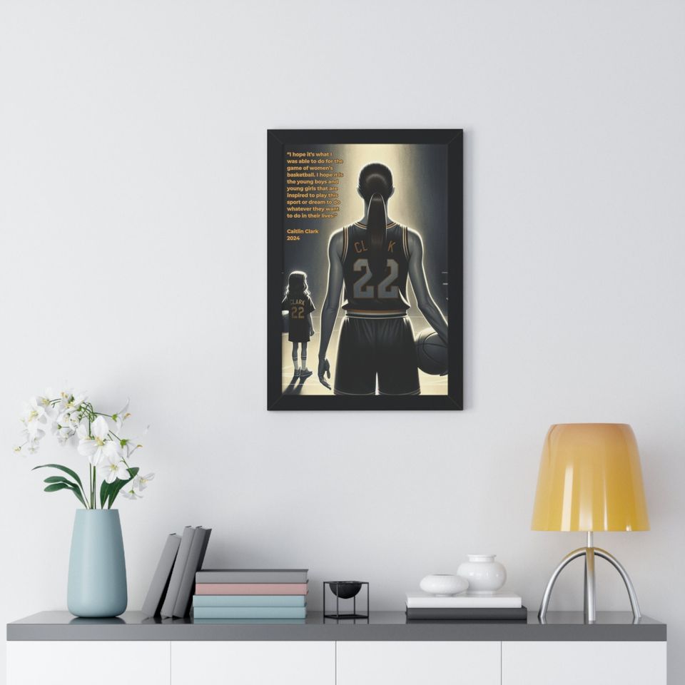 Caitlin Clark Poster | Basketball Quotes Framed