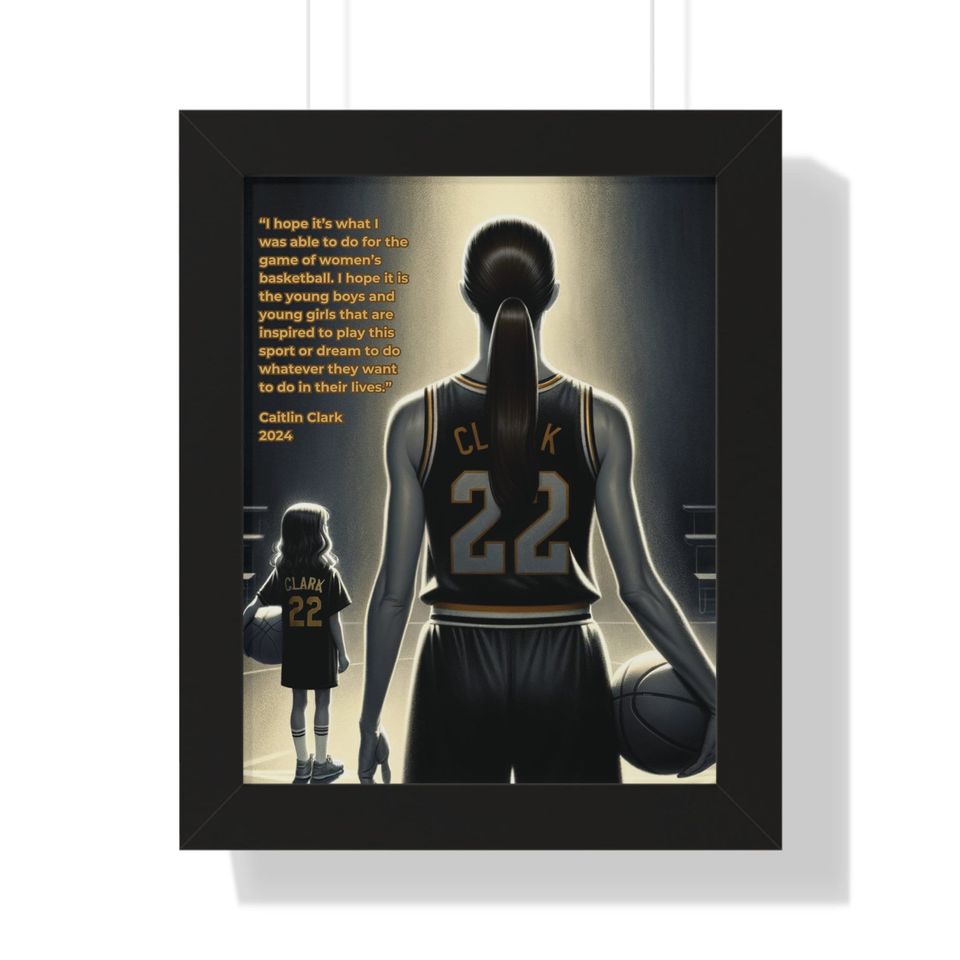 Caitlin Clark Poster | Basketball Quotes Framed