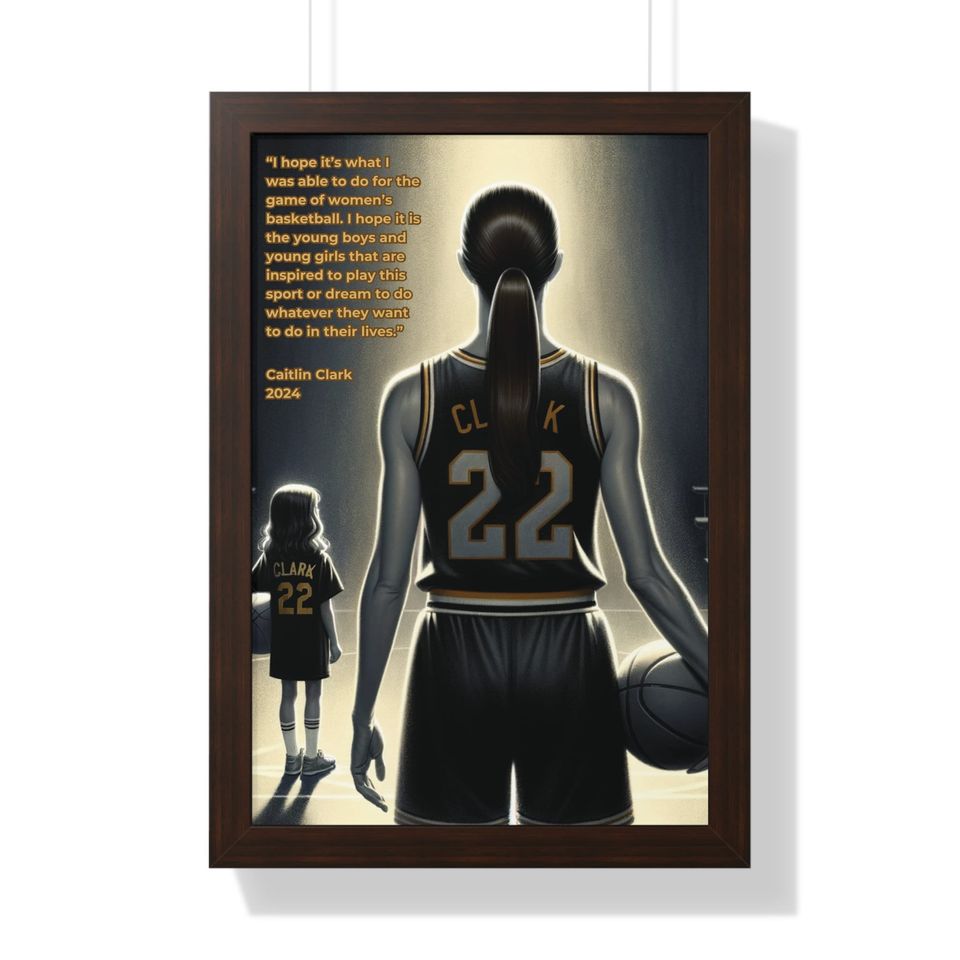 Caitlin Clark Poster | Basketball Quotes Framed