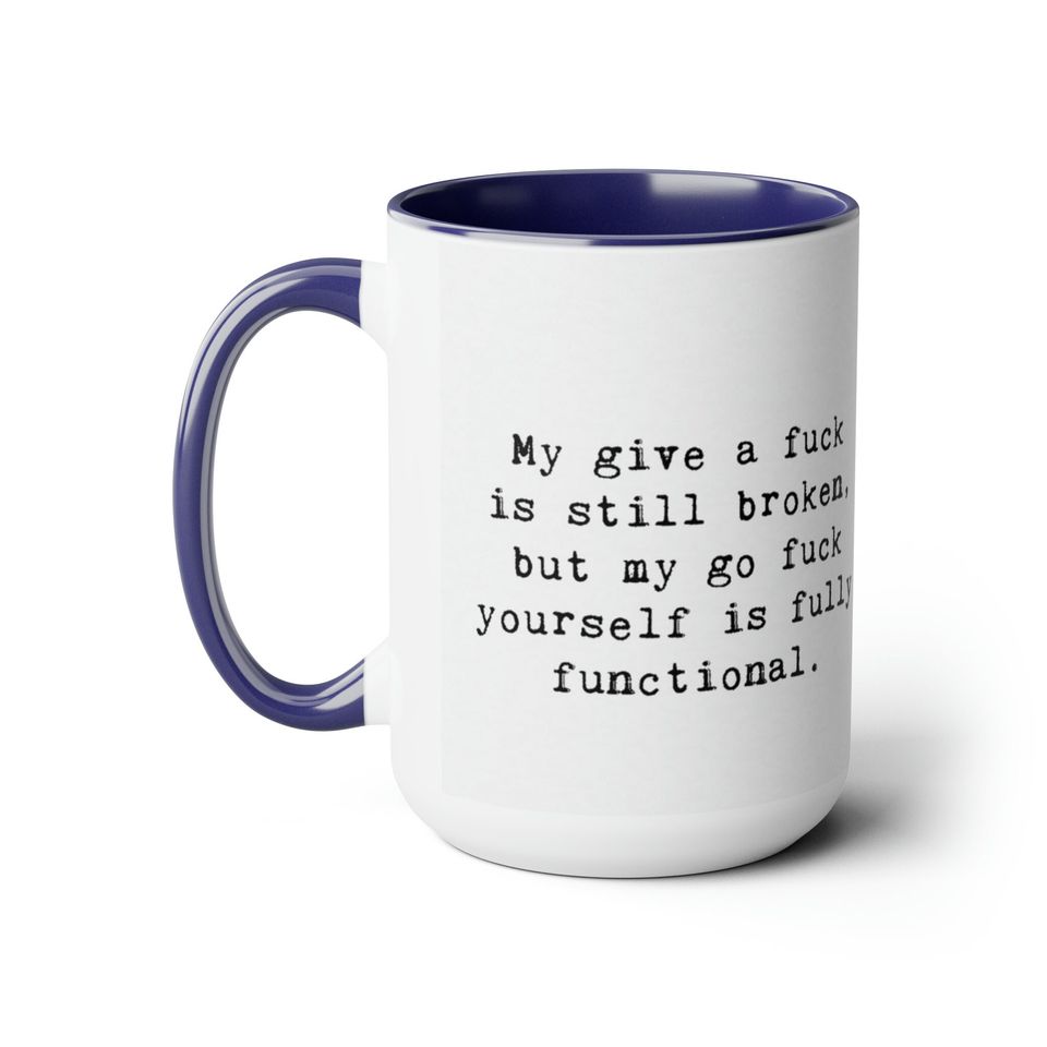 "Fully Functional" Two-Tone Coffee Mugs