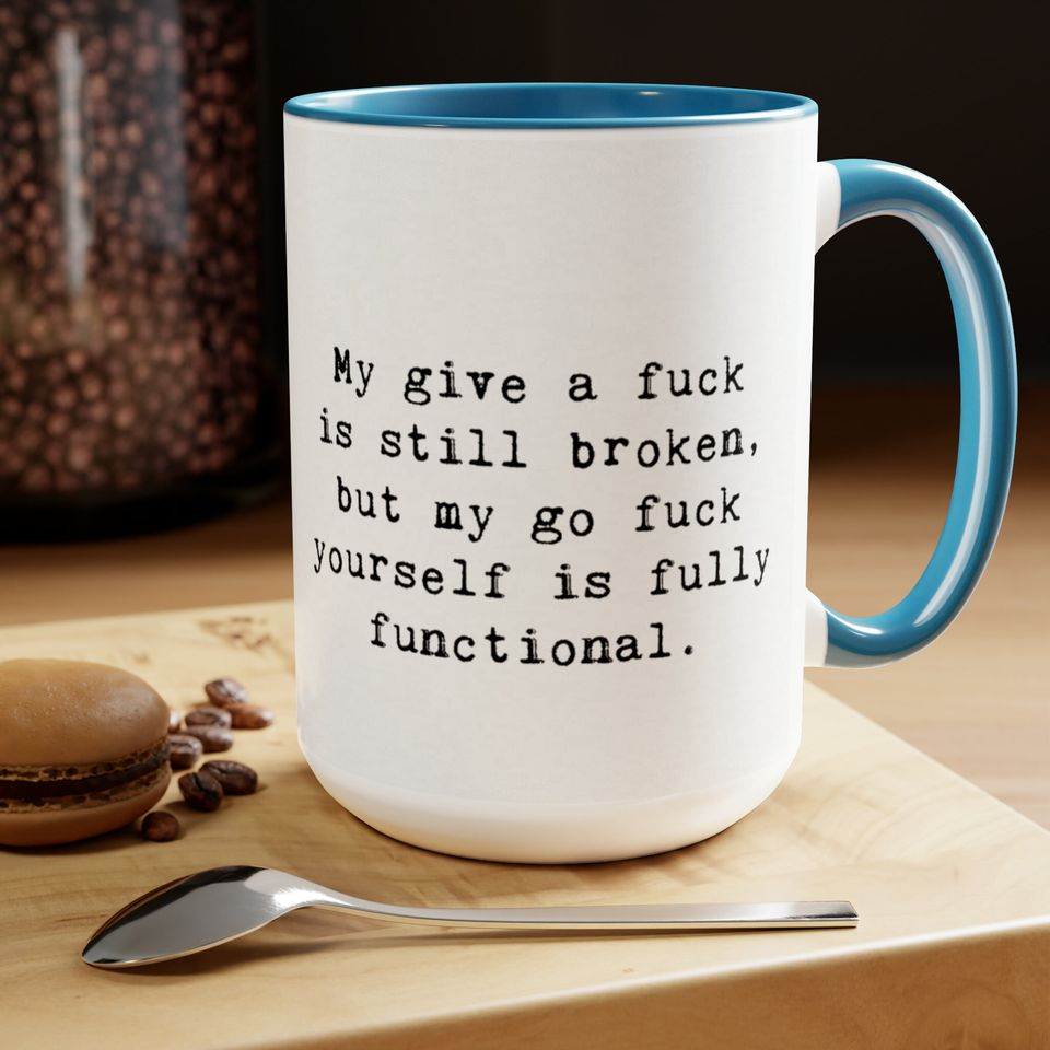 "Fully Functional" Two-Tone Coffee Mugs